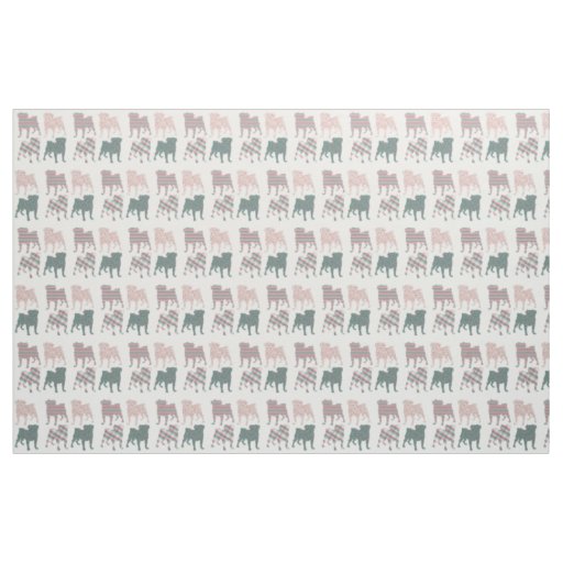 Spring Pugs - Silhouette Fabric