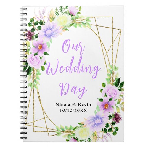 Spring Purple Floral Wedding Planner