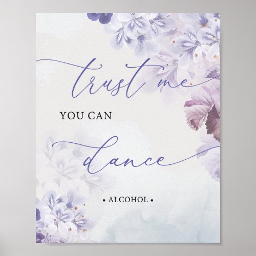 Spring purple flowers boho Trust me You Can Dance Poster