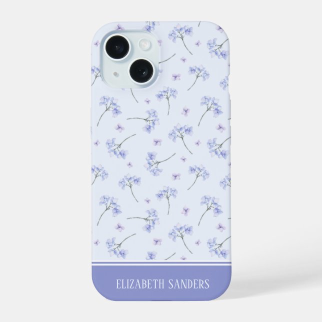 Spring Purple Flowers Pattern Iphone Case (Back)