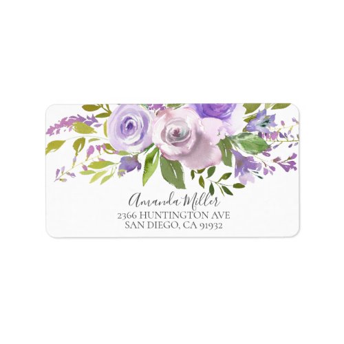 Spring Purple Lavender Return Address Label