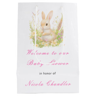 Spring Rabbit Baby Shower Medium Gift Bag