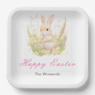 Spring Rabbit Easter Brunch Paper Plates
