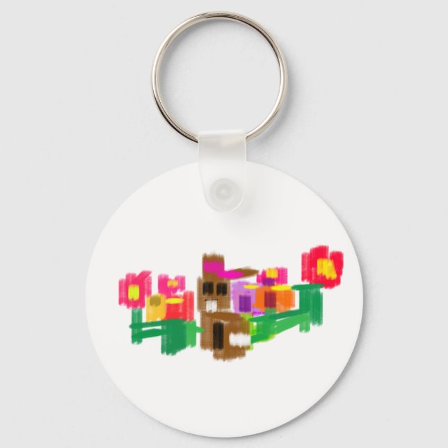 Spring Rabbit Keychain (Front)