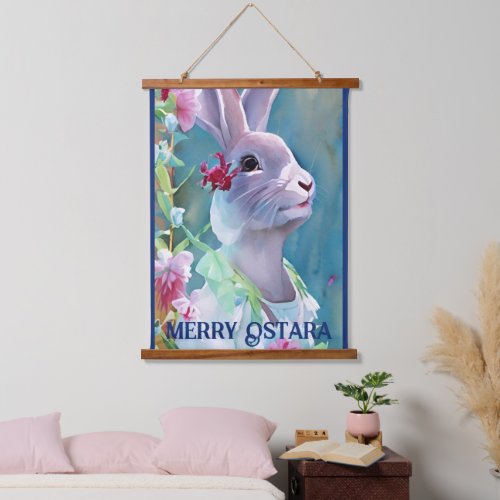 Spring Rabbit Ostara Hare Pagan Holiday Equinox Hanging Tapestry