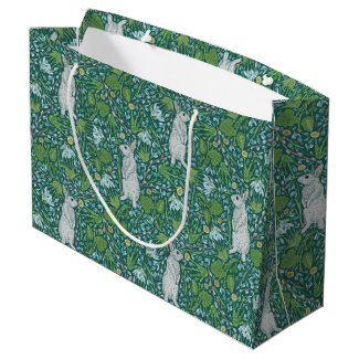 Spring Rabbits Pussy Willows Flora Large Gift Bag