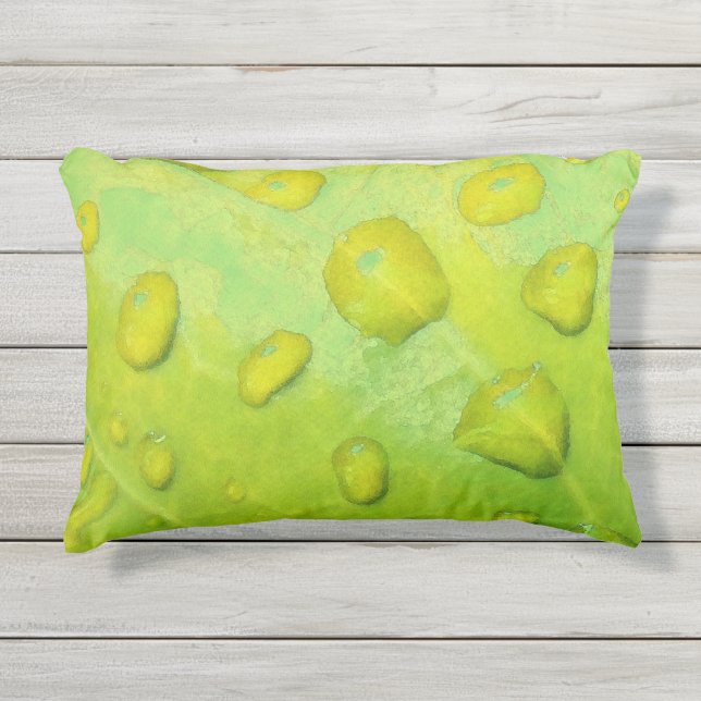 Spring Rain Abstract Outdoor Pillow (Front)
