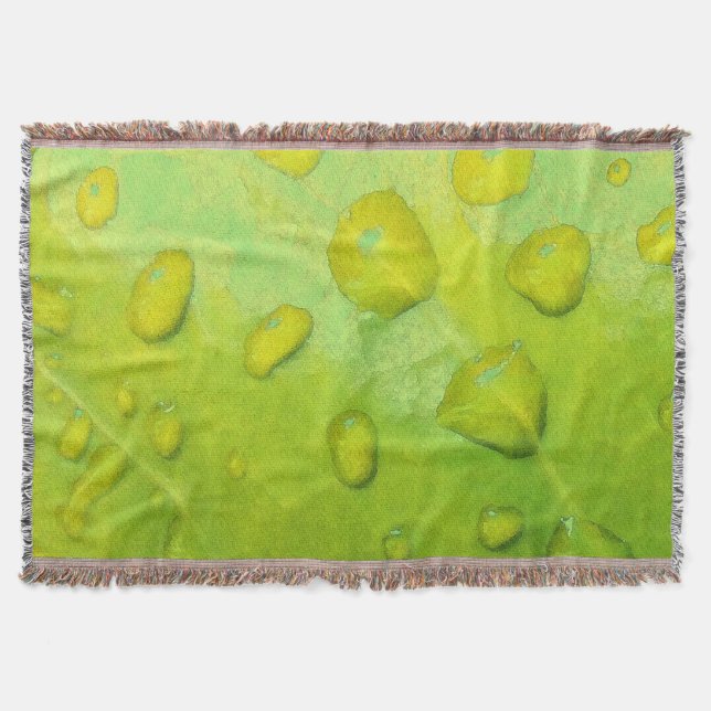 Spring Rain Abstract Throw Blanket (Front)