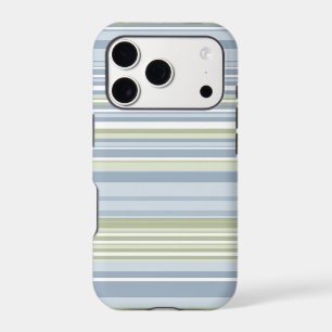 Spring Rain and Tropical Blue Stripes iPhone 17 Pro Case