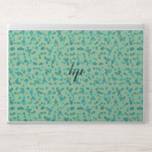 spring rain, aqua forest and sea green dots HP laptop skin