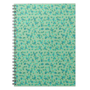 spring rain, aqua forest and sea green dots notebook