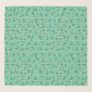 spring rain, aqua forest and sea green dots scarf