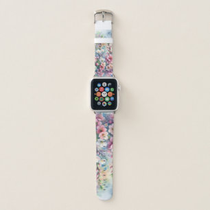 Spring Rain Blossom Watercolor Cottagecore Apple Watch Band