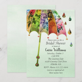 Spring Rain Bridal Shower Invitation