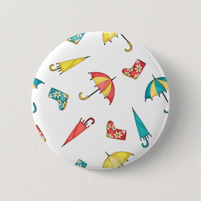Spring Rain I Pinback Button (Front)