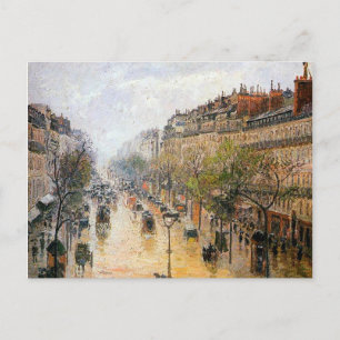 Spring rain on Montmartre by Camille Pissarro Postcard