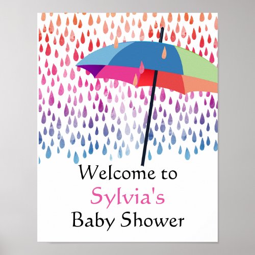 Spring Rain Welcome Poster