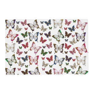 Spring Rainbow Marble Butterfly Spring Pattern Placemat