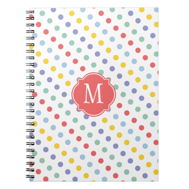 Spring Rainbow Monogram Notebook (Front)