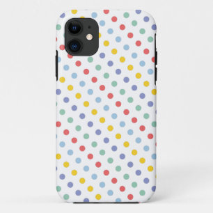 Spring Rainbow Polka Dot Pattern iPhone 11 Case