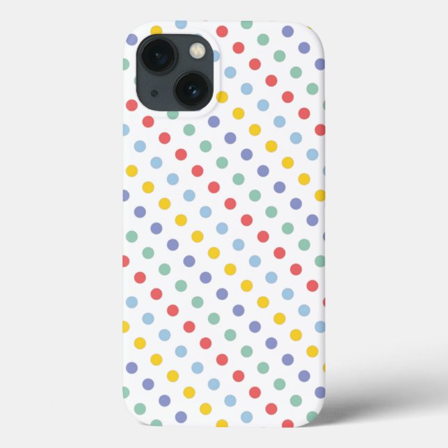 Spring Rainbow Polka Dot Pattern iPad Air Case. Case-Mate iPhone Case (Back)