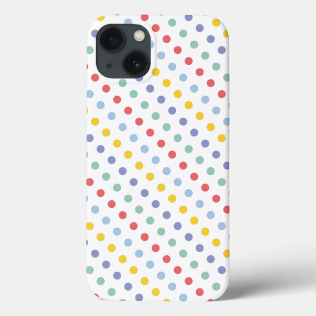 Spring Rainbow Polka Dot Pattern iPad Mini Case (Back)
