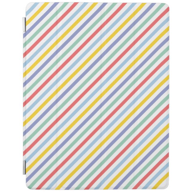 Spring Rainbow Stripe Pattern iPad Case. iPad Smart Cover (Front)