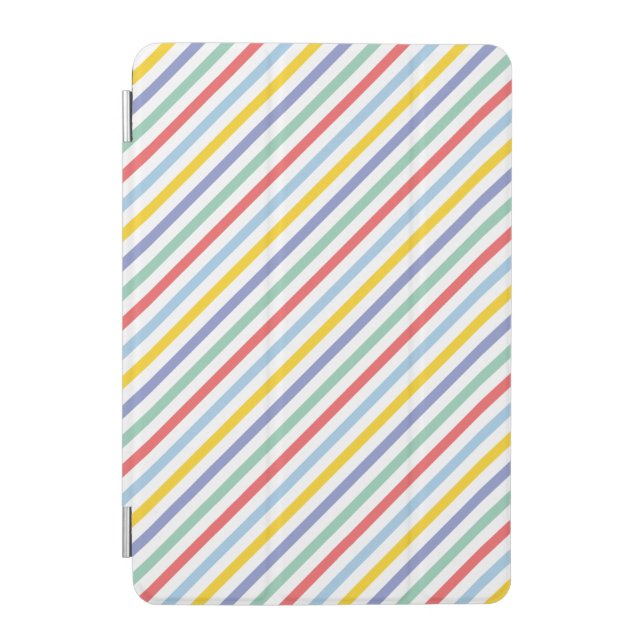 Spring Rainbow Stripe Pattern iPad Mini Case. iPad Mini Cover (Front)