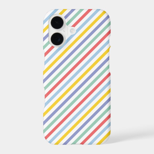 Spring Rainbow Stripe Pattern Iphone Case (Back)