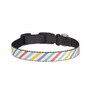 Spring Rainbow Striped Pet Collar
