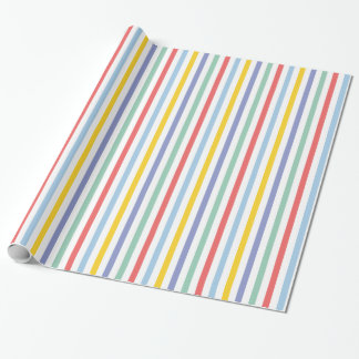 Spring Rainbow Stripes Pattern Gift Wrap