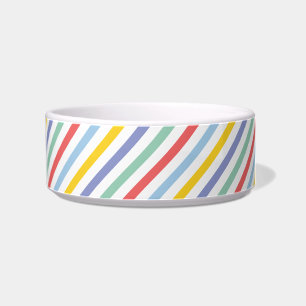 Spring Rainbow Stripes Small Pet Bowl