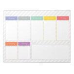 Spring Rainbow Weekly Planner Tear Off Notepad at Zazzle
