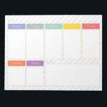 Spring Rainbow Weekly Planner Tear Off Notepad<br><div class="desc">Simple and colorful Spring Rainbow Weekly Planner Tear Off Notepad is perfect for home,  office or school.  Great gift for anyone who loves to organize.</div>
