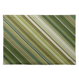 Spring Rains Cream, Tan, and Olive Green Plaid Cloth Placemat
