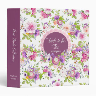 Spring Ranunculus and Rose Bride to Be 3 Ring Binder