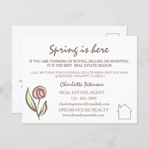 Spring Real Estate Marketing Farming Postcard