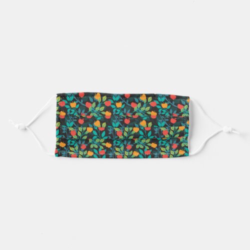 Spring Red and Green Colors Apple Fruit Pattern II Adult Cloth Face Mask