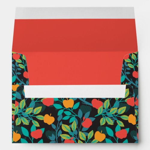 Spring Red and Green Colors Apple Fruit Pattern II Envelope