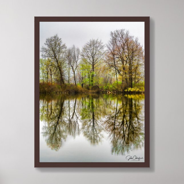 Spring Reflections at Presque Isle Framed Art (Framed Front)