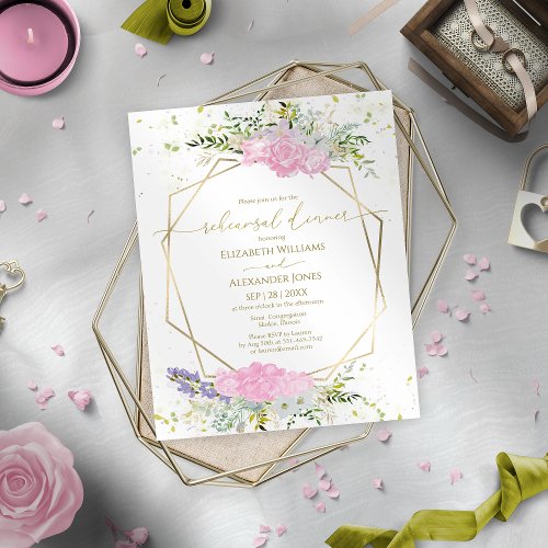 Spring Rehearsal Dinner Invitation Wildflower