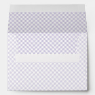 Spring Retro Gingham Dusty Lavender Envelope