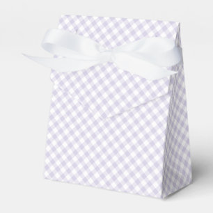 Spring Retro Gingham Dusty Lavender Favor Boxes