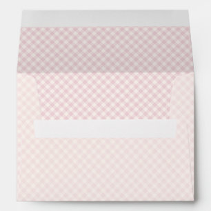 Spring Retro Gingham Soft Blush Envelope