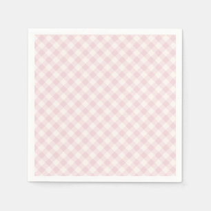 Spring Retro Gingham Soft Blush Napkins