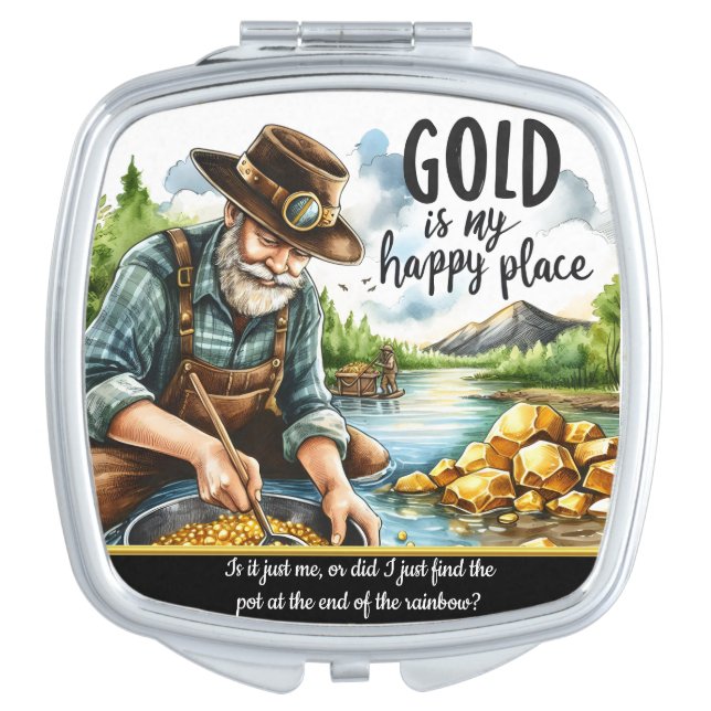 Spring river treasures await discovery compact mirror (Front)