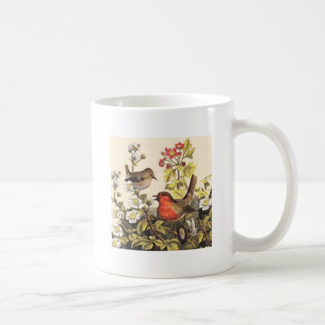Spring Robin Birds Red Birding Coffee Mug (Right)