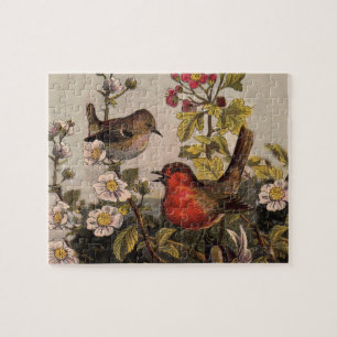 Spring Robin Birds Red Birding Jigsaw Puzzle