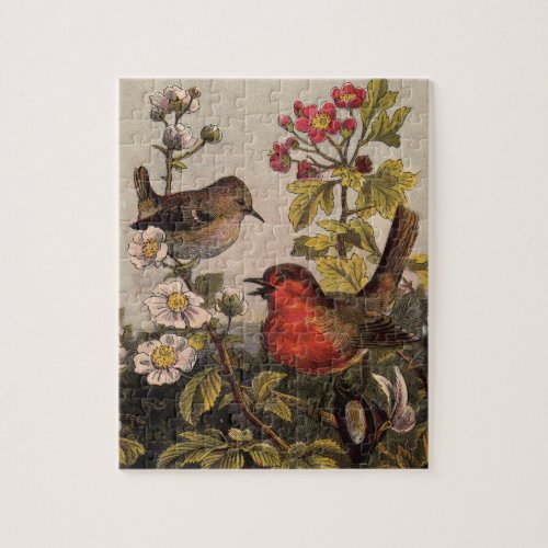 Spring Robin Birds Red Birding Jigsaw Puzzle