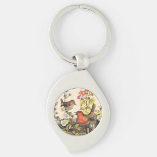 Spring Robin Birds Red Birding Keychain